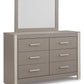 Surancha - Gray - Dresser And Mirror