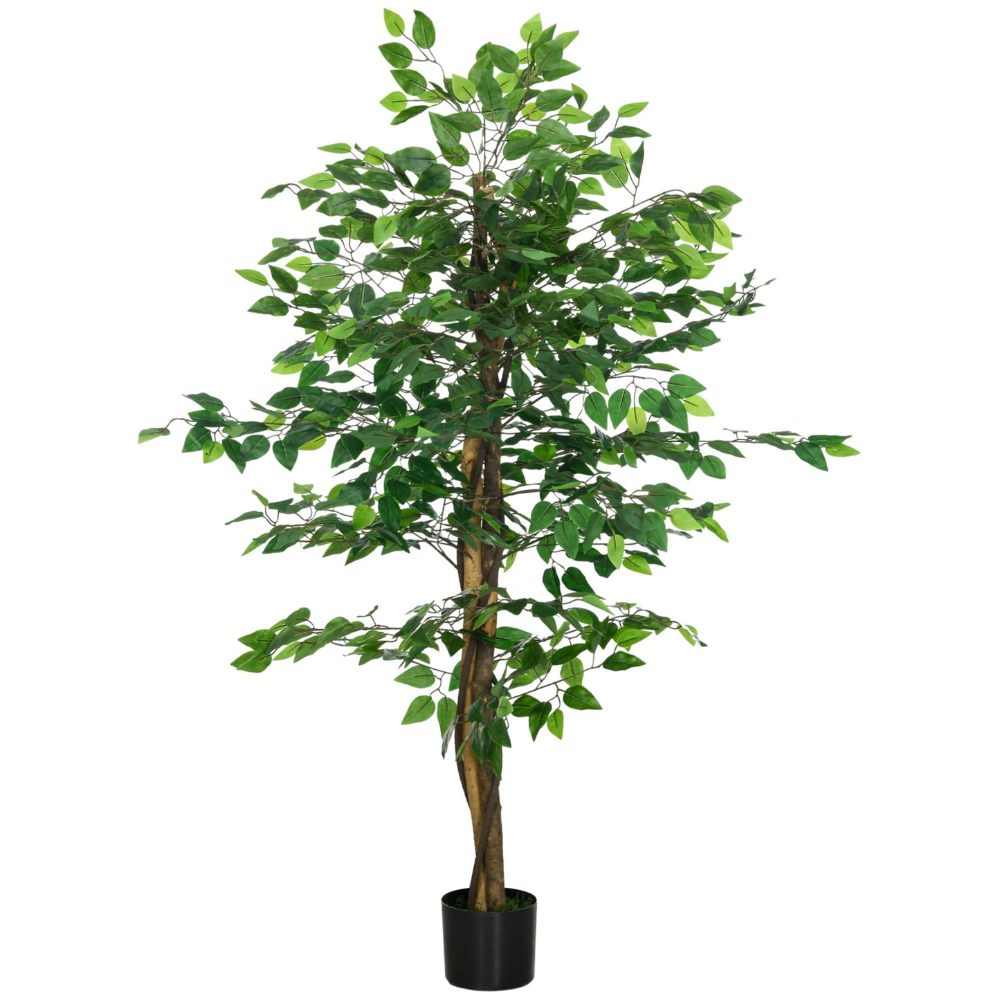 5ft Artificial Tree Ficus, Indoor Fake Plant with Pot, for Home Decor