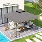 10' x 10' Gazebo Canopy Replacement Cover, 2-Tier Garden Gazebo Roof Replacement, UPF30+, TOP COVER ONLY, Grey
