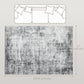 Area Rug for Living Room 6x9, Modern Abstract Machine Washable Rug, Non-Slip Carpet for Bedroom, Dining Room, Grey