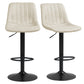 Counter Height Swivel Bar Stools Set of 2, Leathaire - White
