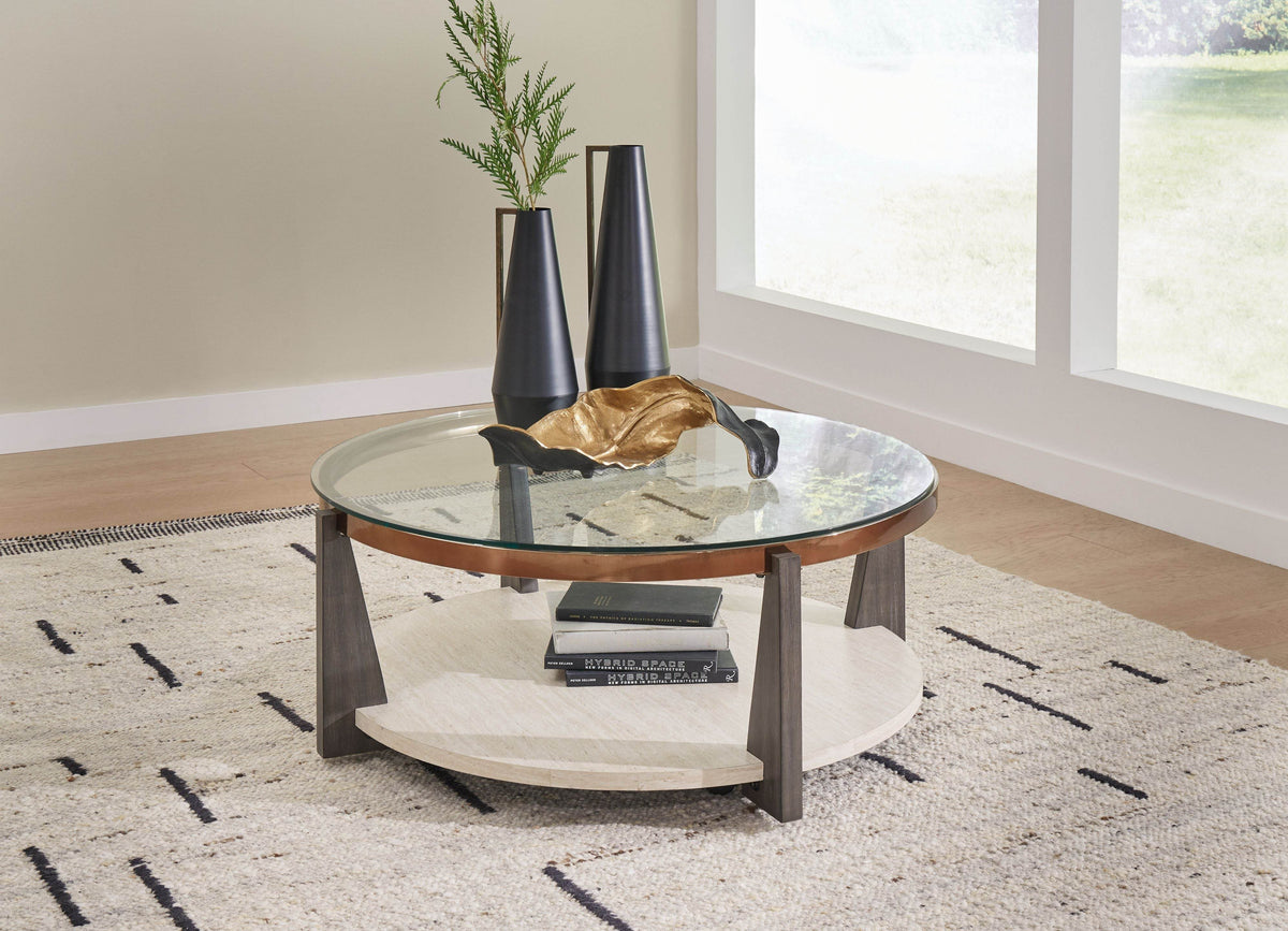Frazwa - Multi - Round Cocktail Table - Forward Furniture