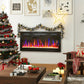 36" Thin Electric Fireplace, Freestanding, Wall Mounted Fireplace Heater with Eco Mode, Auto Switch, Remote, 1500W