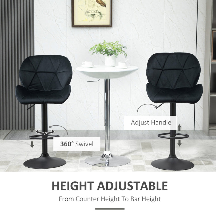 Swivel Adjustable Counter Height Bar Stools, Set of 2