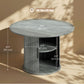 Round Coffee Table, 31.5" Center Table, Cement Grey