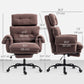 Reclining Executive Office Chair with Footrest - Coffee