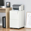 File Cabinet, Vertical Filing Cabinet with Adjustable Partition for A4 Letter Size, Lockable for Office, White