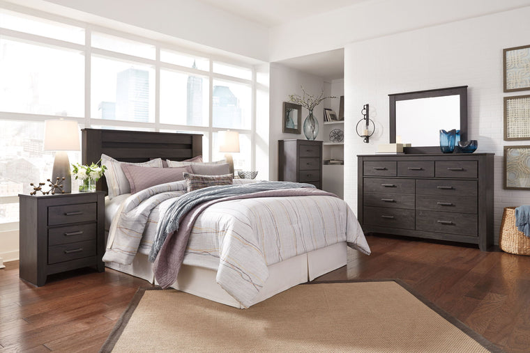 Brinxton - King/Cal King Panel Headboard - Charcoal
