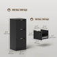 3-Drawer Lockable Filing Cabinet - Black