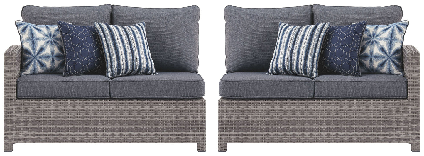 Salem - Gray - Raf / Laf Loveseat W/Cush (Set of 2)