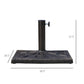 18.5" Square Patio Umbrella Base, Outdoor Resin Parasol Stand Market Umbrella Holder Deck - Bronze