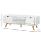 TV Stand with 2 Cabinets for TVs up to 65" - White