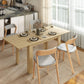 55" Extendable Dining Table Seats 6-8 - Natural Wood