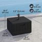 3-in-1 Patio Umbrella Base, Coffee End Table, Flower Box Planter with Wheels Handles, Square Plastic 176lb Stand/110lb Water Fillable Outdoor Garden Umbrella Stand, Black