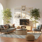 6FT Artificial Banyan Tree Set of 2, Fake Potted Tree with Solid Wood Trunk and Pot for Indoor