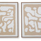Waldett - Beige / White - Wall Art Set (Set of 2)