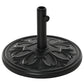 29lbs Cement Round Umbrella Base Heavy Duty 19" HDPE Parasol Stand, Black