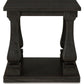 Wellturn - Black - Rectangular End Table