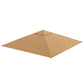 10' x 10' Square Gazebo Canopy Replacement UV Protected Top Cover Sun Shade Beige