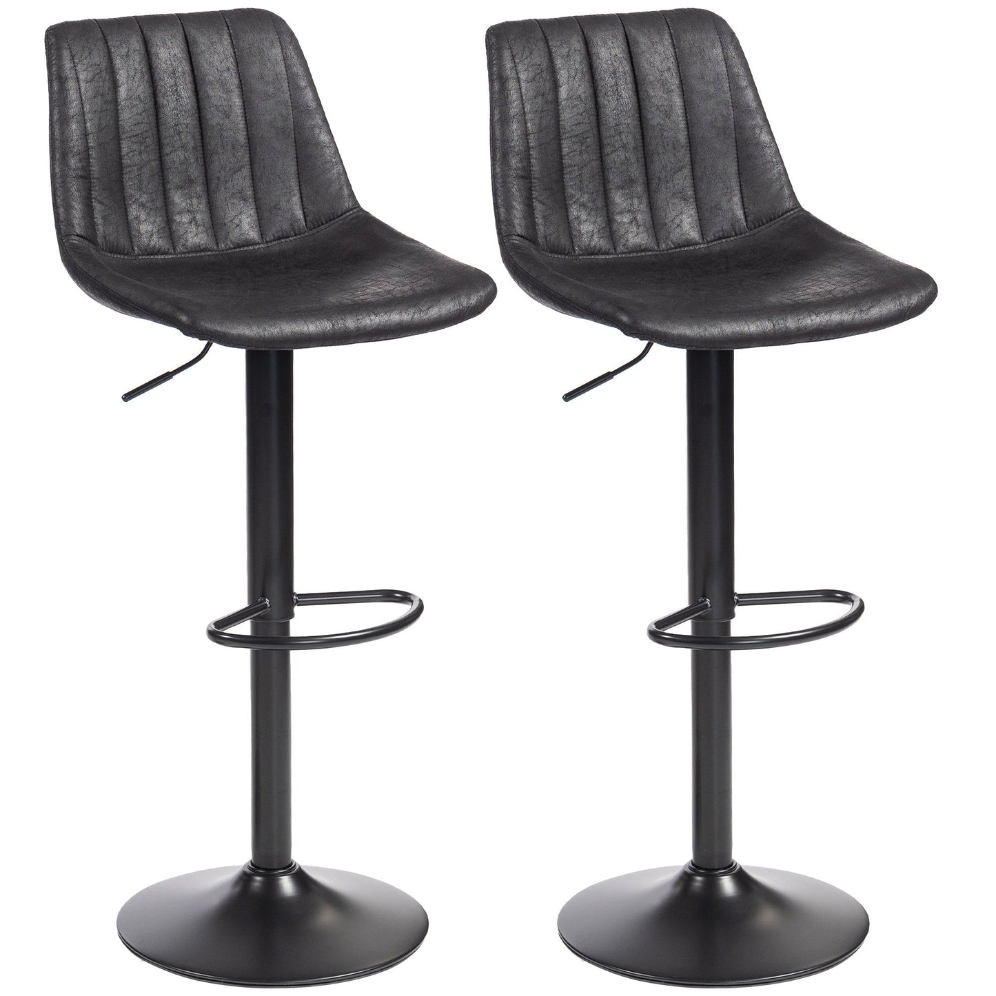 Counter Height Swivel Bar Stools Set of 2 - Black