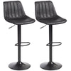 Counter Height Swivel Bar Stools Set of 2 - Black
