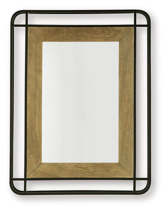 Beelman - Black / Brown - Accent Mirror - Forward Furniture