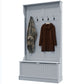 4-in-1 Hall Tree with Shoe Storage and Bench - Grey