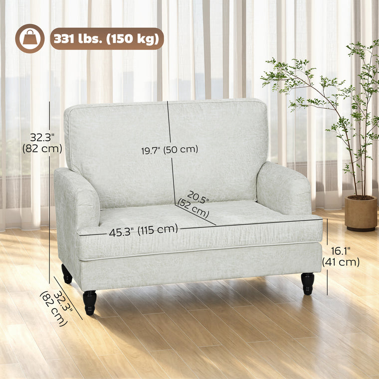 Leathaire Accent Armchair with Turned Legs