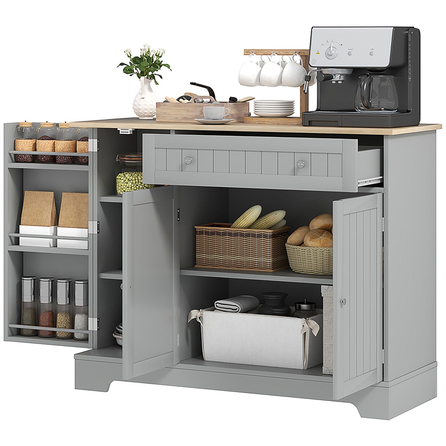 41" Sideboard Buffet Cabinet with Drawer - Grey