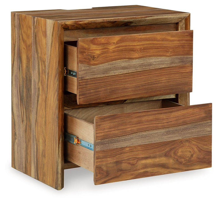 Dressonni - Brown - Two Drawer Night Stand - Forward Furniture