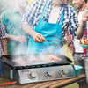 3 Burner Liquefied Gas Grill, Portable Tabletop BBQ Grill, for Camping, Picnic, Silver
