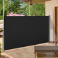 118" x 63" Retractable Side Awning Patio Outdoor Folding Privacy Screen with Resistance to UV Rays & Wind, Black