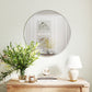 24" Decorative Wall Mirror for Bedroom Living Room, Modern Round Bathroom Mirror for Home Decor, Silver