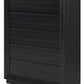 Londer - Black - Five Drawer Chest