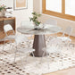Set of 6 Metal Foldable Chairs, PU Leather Padded Folding Chairs with Cushion Seat and Open Back for Indoor, White