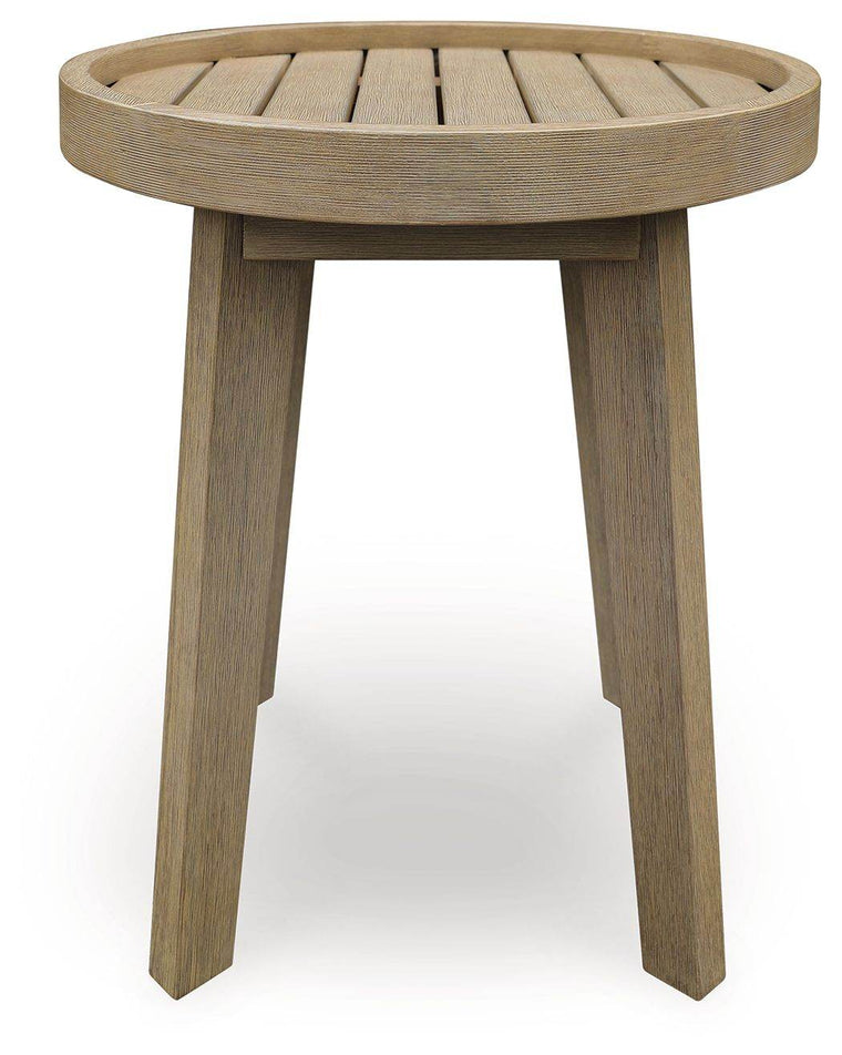 Marina Sun - Beige - Round End Table - Forward Furniture