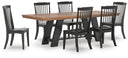 7 Pc. Table, 6 Chairs