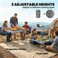 Folding Picnic Table Heavy Duty Camping Table 34" x 34", Indoor Outdoor Use for Picnic, Beach, BBQ, Grey