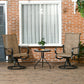 Patio Dining Chairs Set of 2, 360° Swivel Rocking Outdoor Chairs with Armrests, Breathable Mesh, Navy Blue