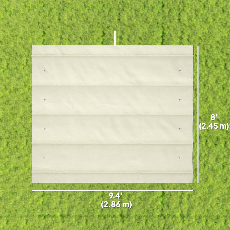 8' x 9.4' Cream Retractable Pergola Canopy Replacement