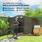 9.1'x6.4'x6.3' Garden Storage Shed w/ Foundation Kit Metal Tool Storage House w/ Double Doors Brown