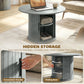 Round Coffee Table, 31.5" Center Table, Cement Grey