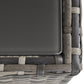 Rattan Garden Coffee Table, 25.6" Square Garden Rattan Table with Tempered Glass Top, Deep Grey