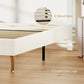 Queen Size Bed Frame with Adjustable Headboard Upholstered Platform Bed Frame with Wood Slat Support Noise Free White