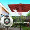 Wine Red Double-Sided Umbrella with Tilt & 12 Ribs