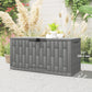 80 Gallon Resin Deck Box, Lockable Outdoor Storage Box, Splash-Resistant & UV Resistant Patio Storage Container