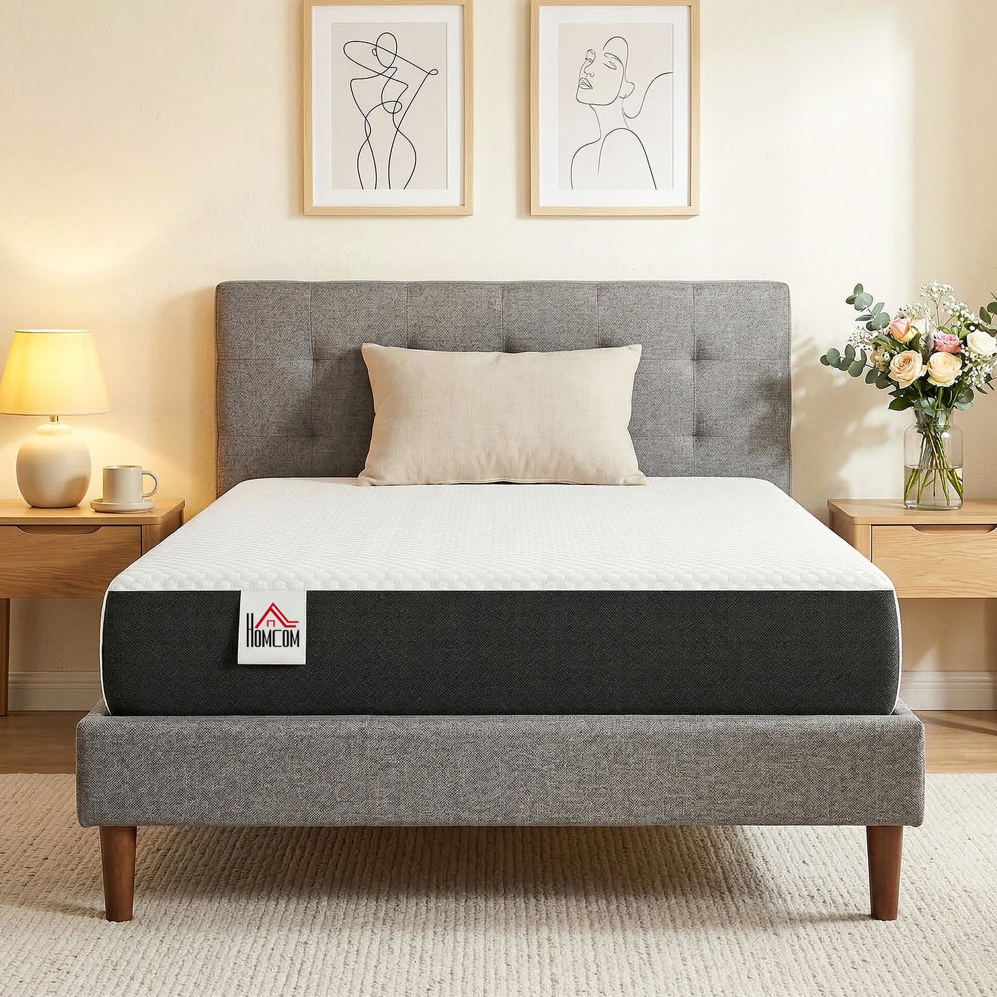 Twin 8 Inch Memory Foam Mattress in a Box, Pressure Relief & Lumbar Support, CertiPUR-US Certified, Medium Firm