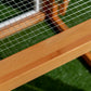 55" Wooden Chicken Coop Extension Outdoor with Roosting Bars, Combinable Design, Orange