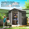 6.5' x 3.5' Garden Shed with Double Sliding Doors and Vents