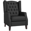 Faux Leather Accent Armchair with Thick Padding